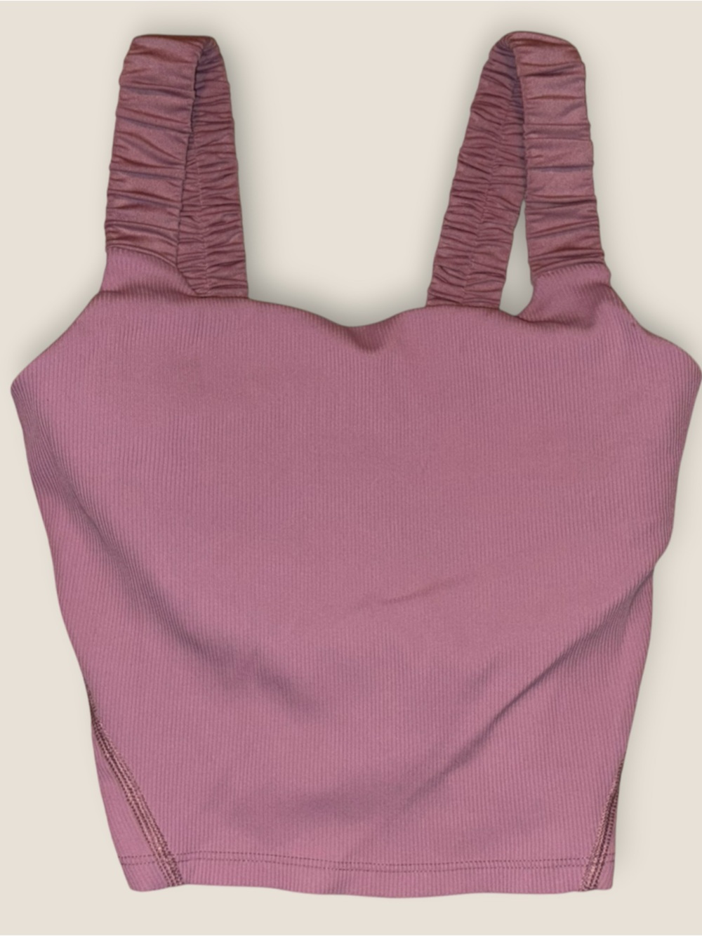 Lululemon Ruched Strap Cropped Keyhole Tank Top Rose Blush